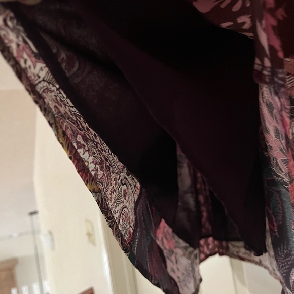 Johnny Was Multi Color Midi Silk Skirt with Polyester lining - Picture 3 of 4